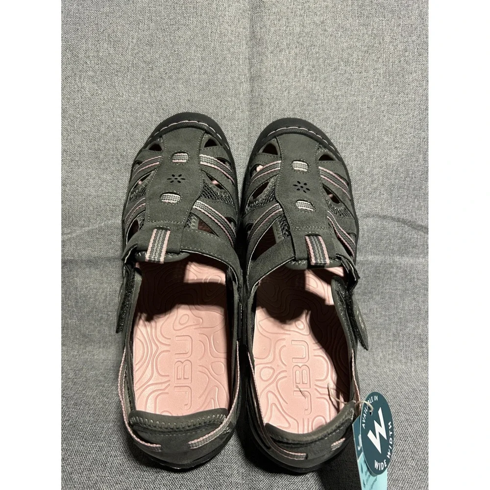 JBU Jambu Women 10W Gray Pink Mesh Water Ready‎ Sandal B3RGL50W